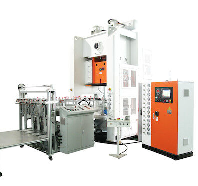 Mitsubishi PLC Aluminum Foil Container Making Machine 24kw 12000kg White Orange