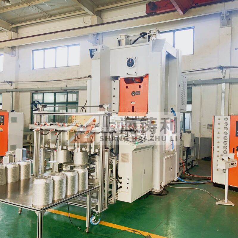 Mitsubishi PLC Inverter Encoder Aluminium Container Making Machine 24KW White Orange